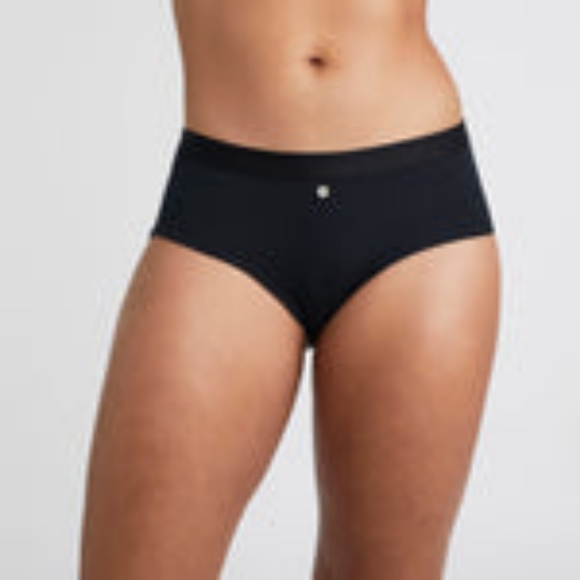 NWT PEPPER Matching SET Rib Knit Micro Modal Bra and Short Black size Large - Picture 6 of 6